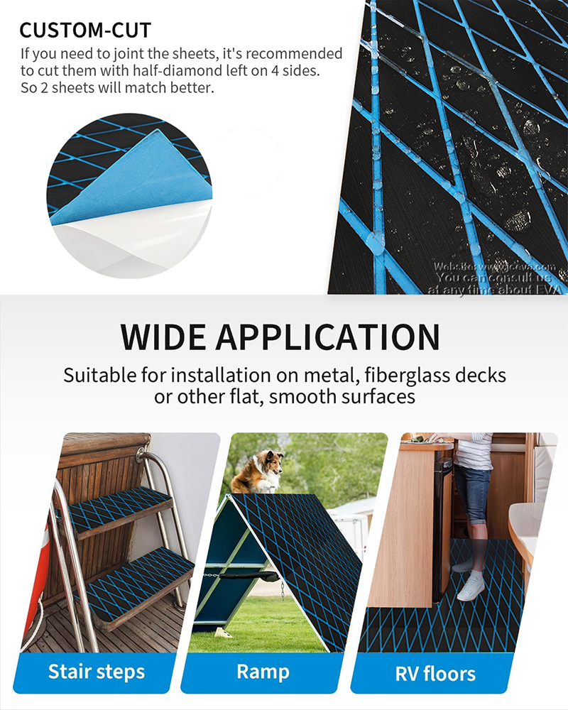 EVA Jet Ski Deck Mat – Durable EVA Watercraft Flooring for Jet Skis and Wakeboards