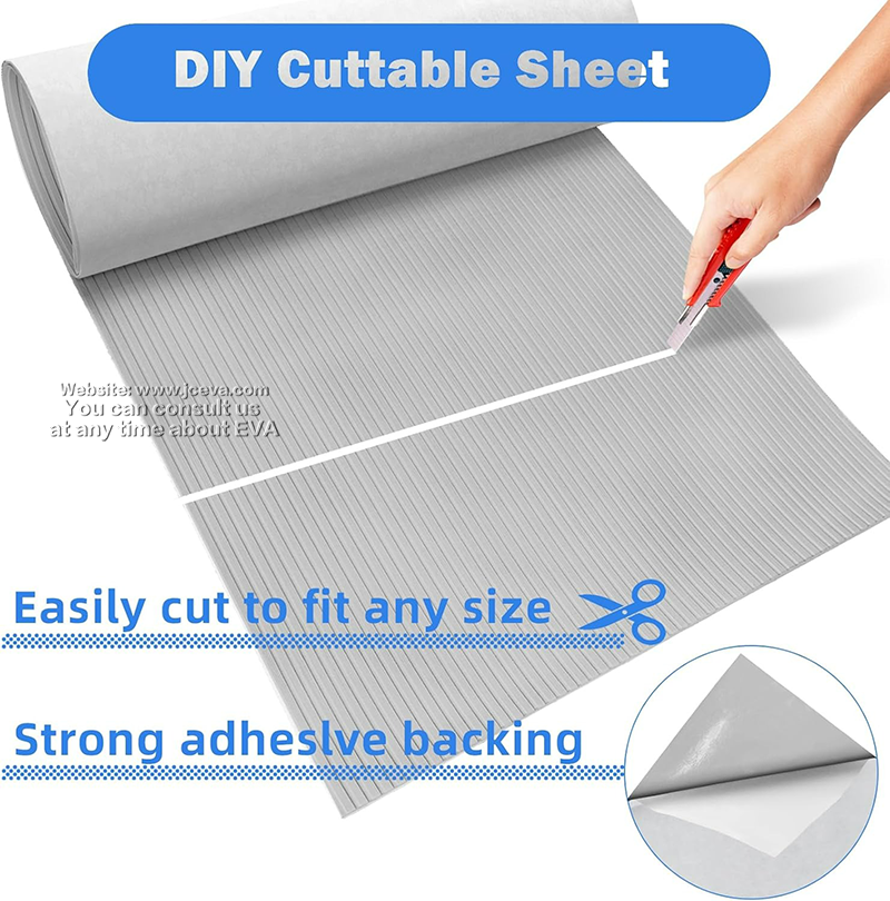 Gray/White EVA Marine Deck Mat – Durable EVA Boat Flooring for Yachts and Boats
