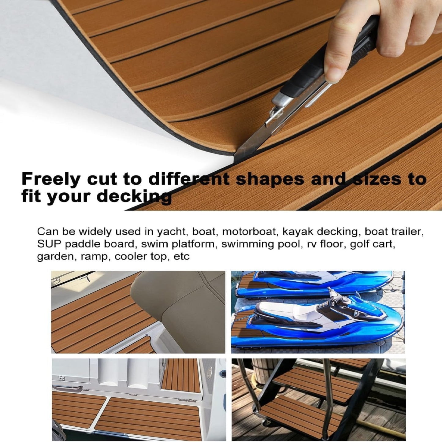 Double-layer EVA Non-slip Boat Mat – Dual-color Marine Foam Sheet for Wet Environments