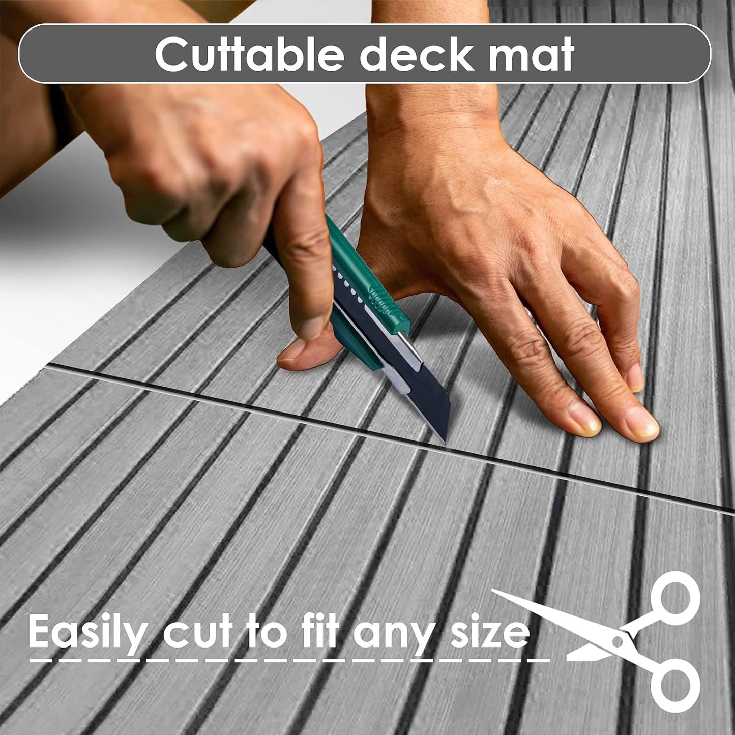 Standard EVA Marine Deck Mat – Non-Slip Boat Floor Mat, Easy to Cut and Install