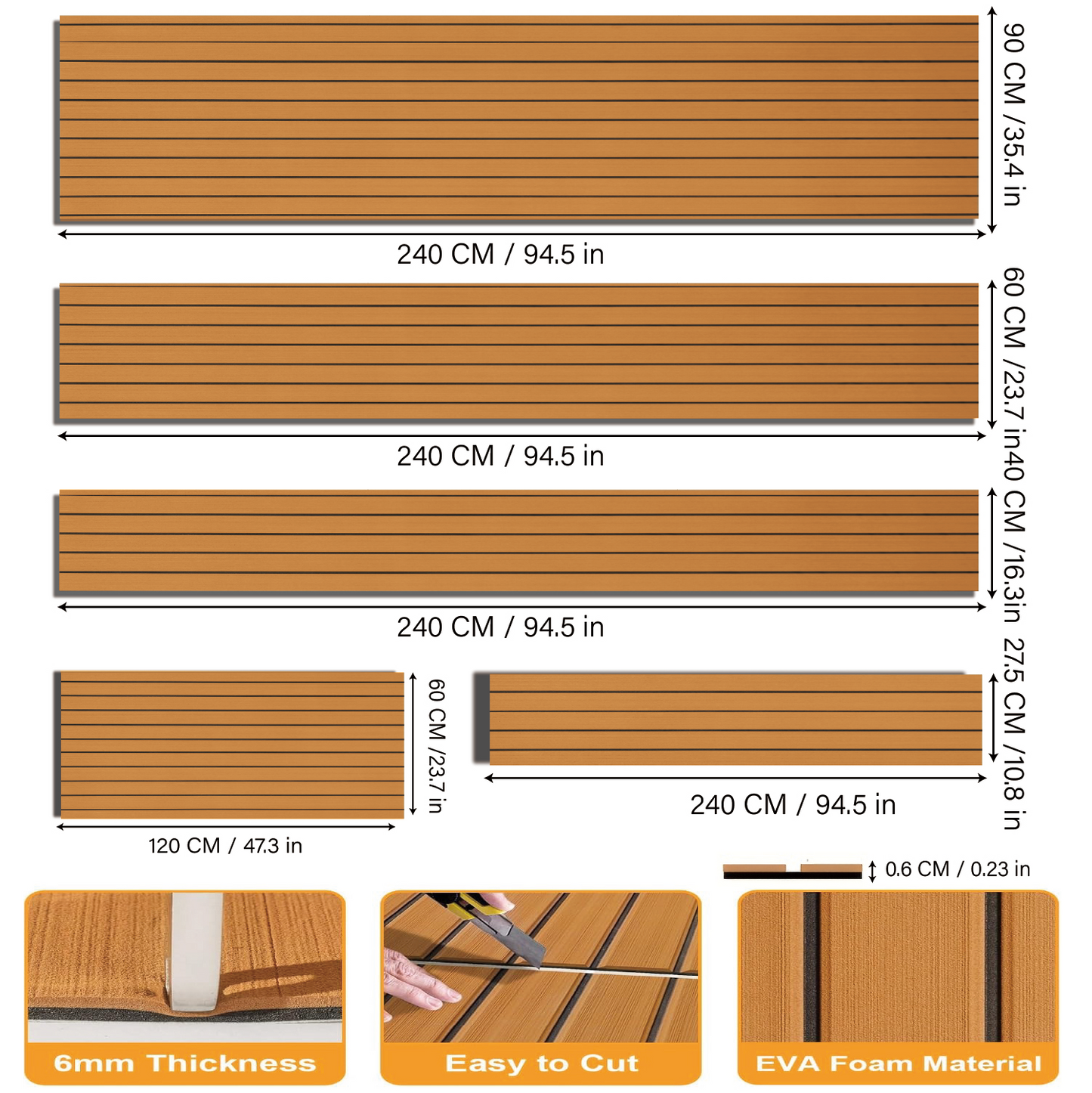 EVA foam anti-slip deck mat