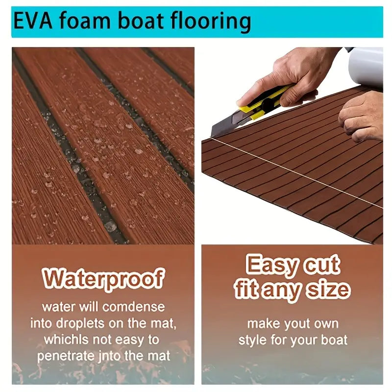 High-quality dark brown EVA Marine floor, self-adhesive anti-slip pad