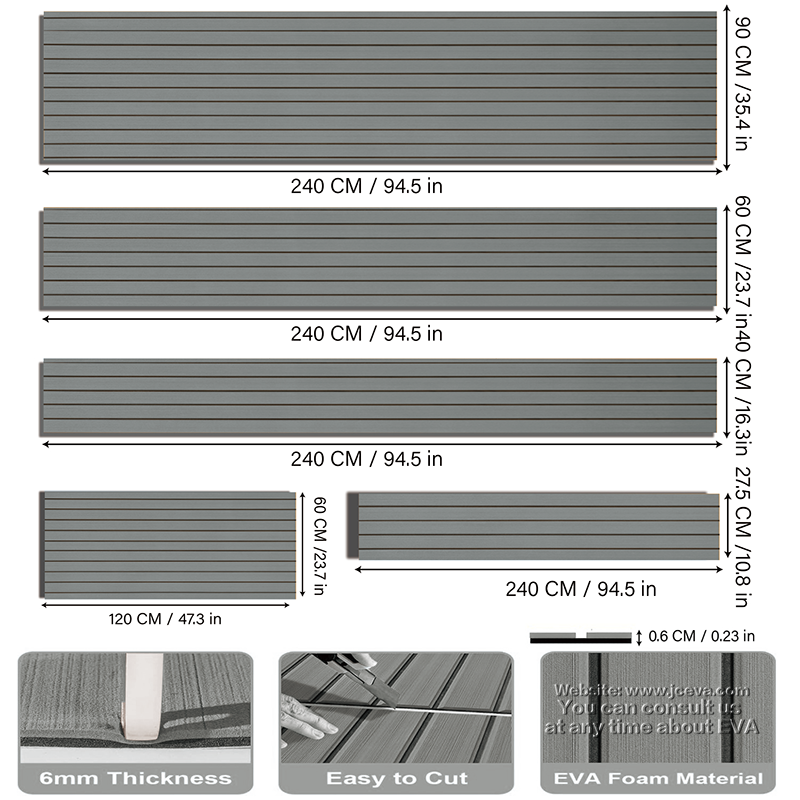 Self-Adhesive EVA Boat Mat – Customizable EVA Foam Mat with Strong Marine Adhesive Backing