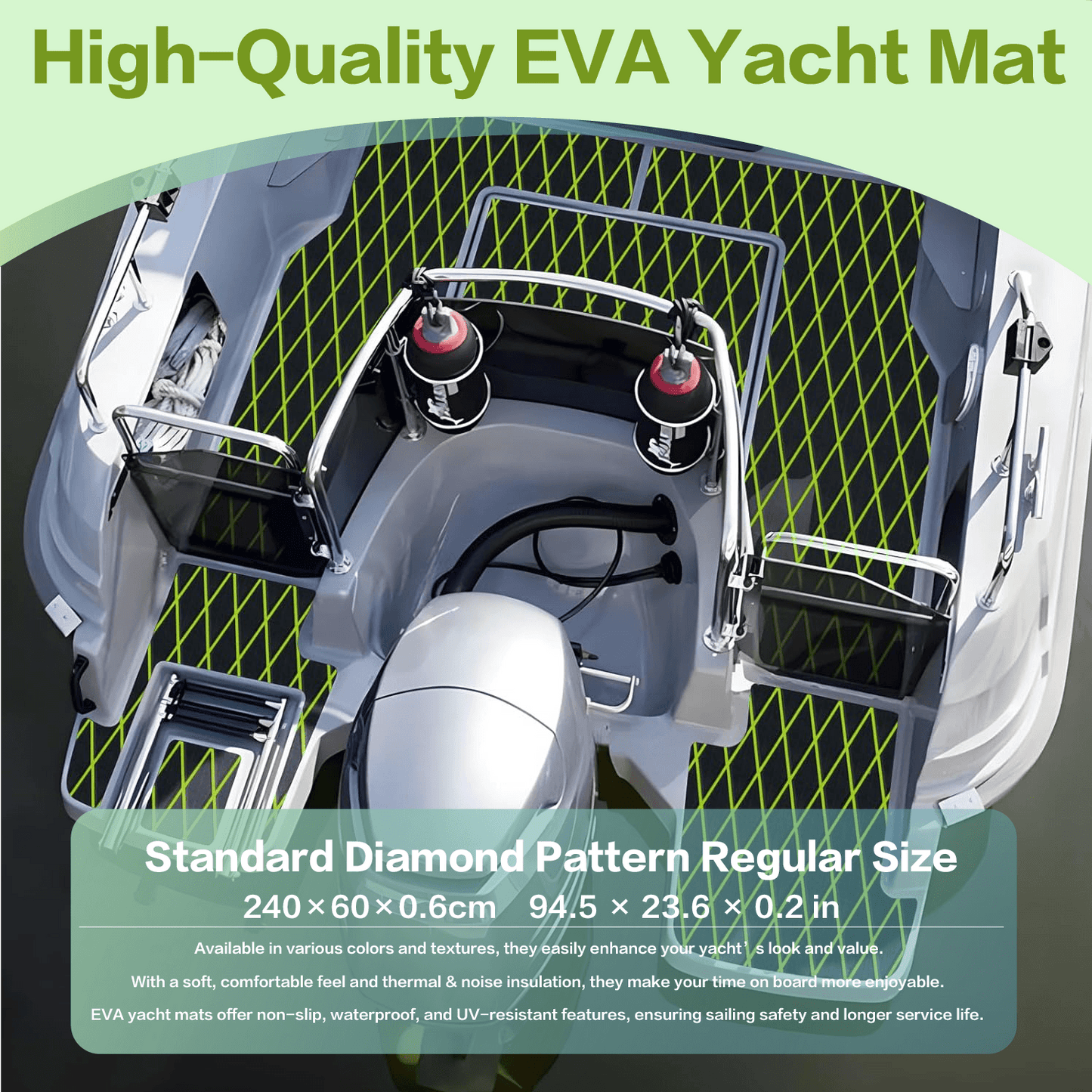 Anti-Slip Grip Comfort Non-Fading UV Protection EVA Foam Decking Material
