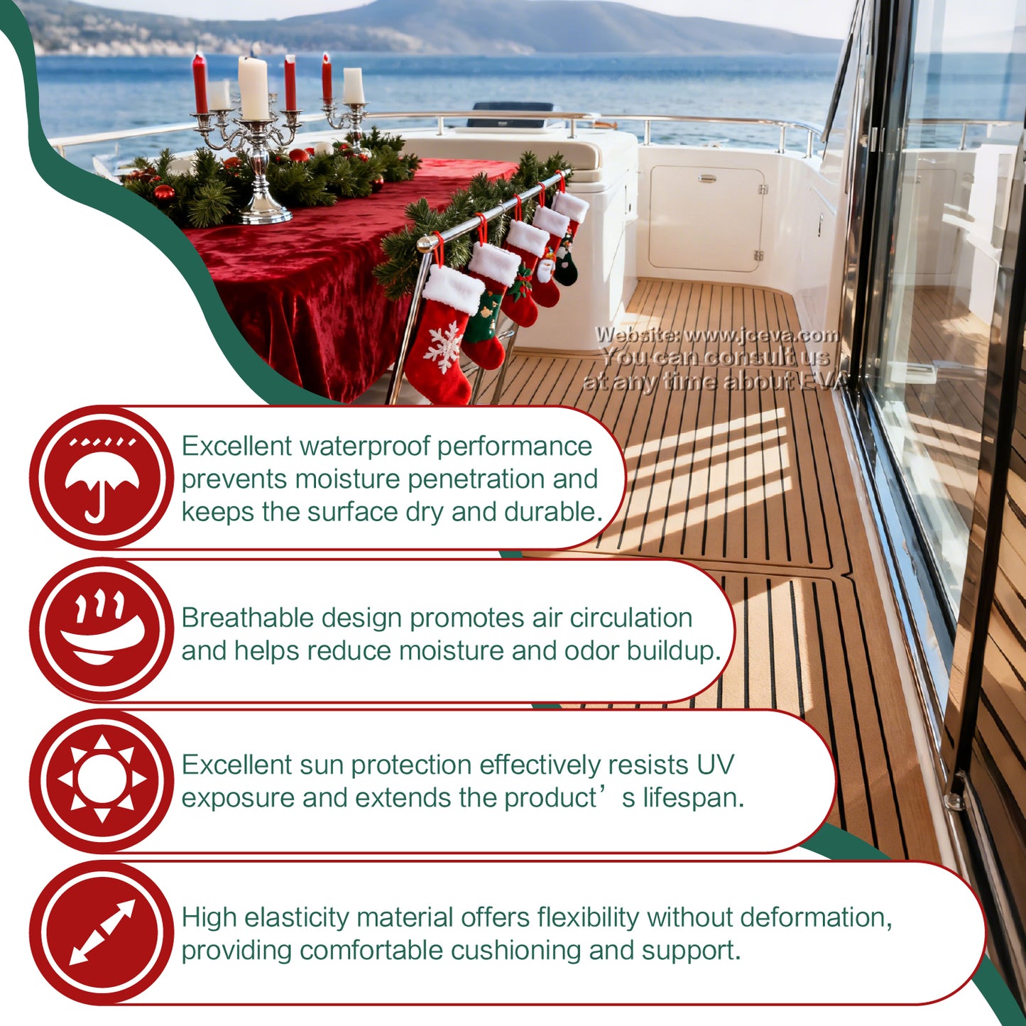 Non-Slip Yacht Mat for Christmas Decoration