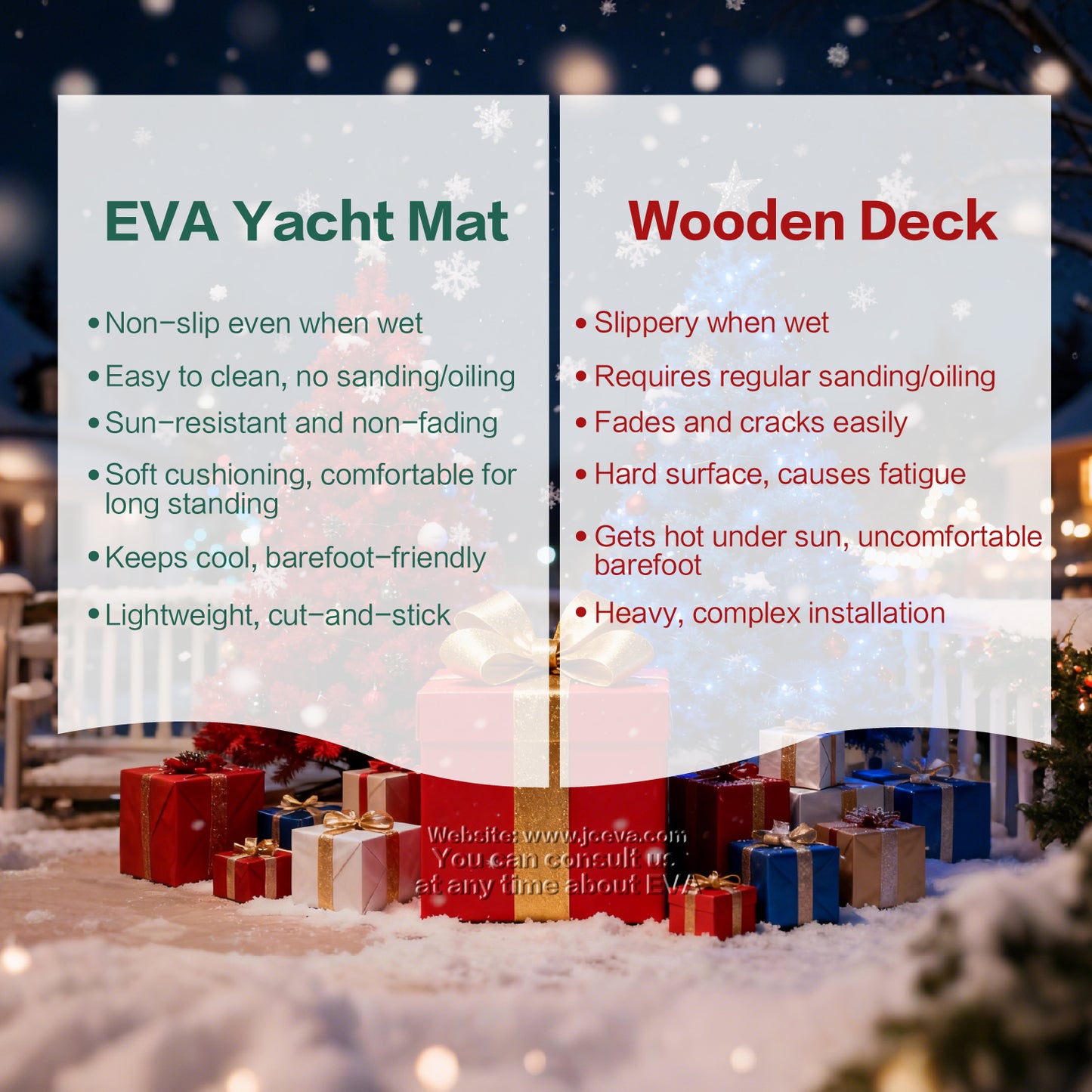 Non-Slip Yacht Mat for Christmas Decoration
