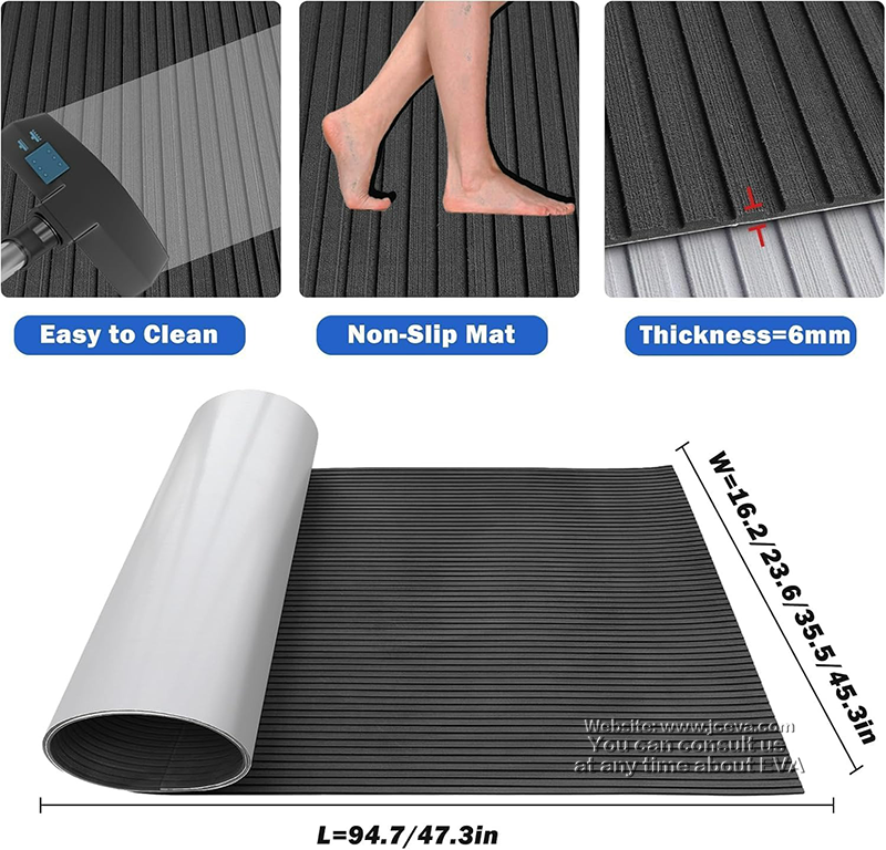 Luxury EVA Yacht Mat – Premium Black EVA Decking for Yachts and Marine Flooring