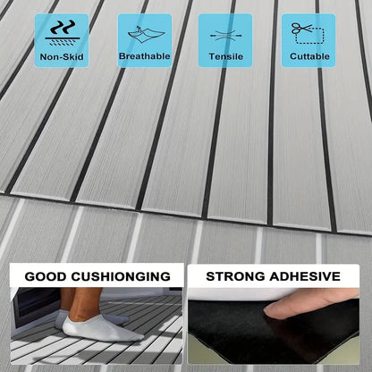 High-quality light grey EVA Marine floor, self-adhesive anti-slip pad