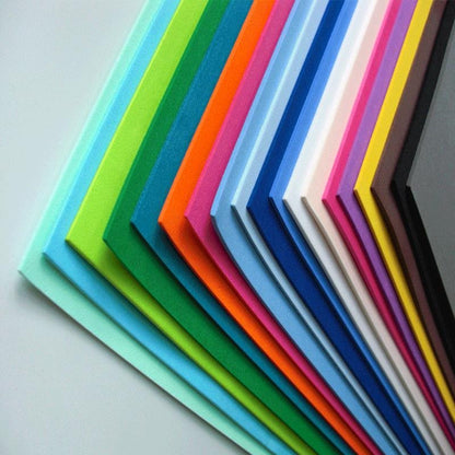 Colored closed cell EVA sheets