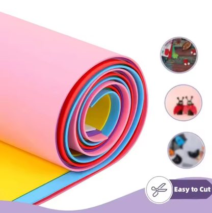 Colorful EVA sheets for handmade crafts