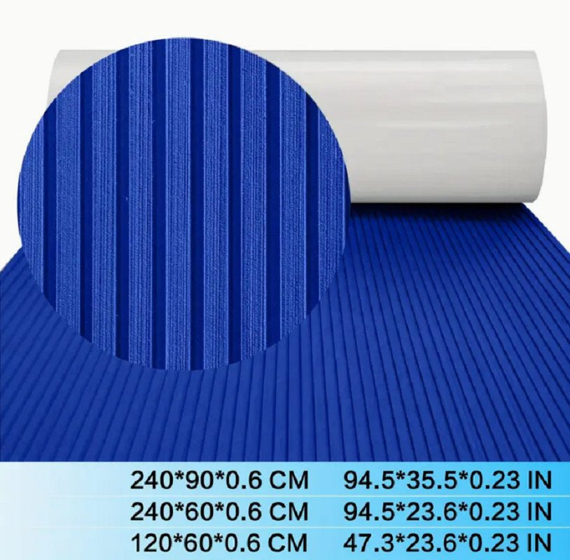 Self-Stick Boat Floor Mat: EVA Foam Synthetic Teak Carpet for Kayaks
