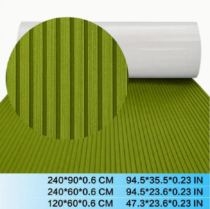 Self-Stick Boat Floor Mat: EVA Foam Synthetic Teak Carpet for Kayaks